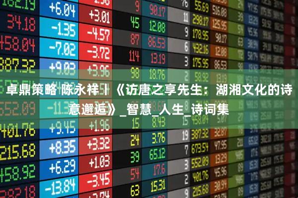 卓鼎策略 陈永祥丨《访唐之享先生：湖湘文化的诗意邂逅》_智慧_人生_诗词集