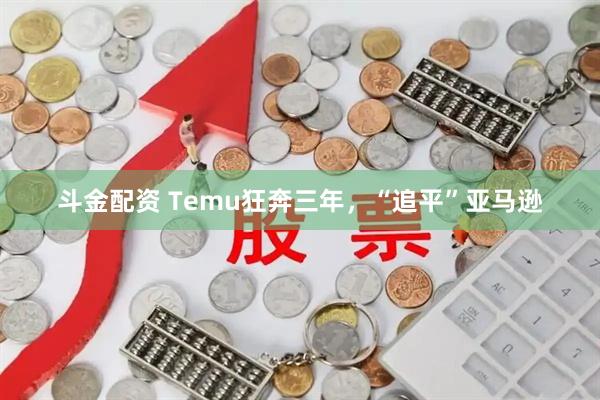 斗金配资 Temu狂奔三年，“追平”亚马逊